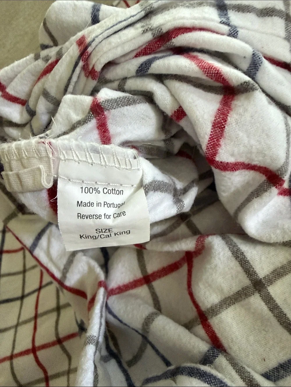 Garnet Hill Plaid Flannel Duvet Cover King